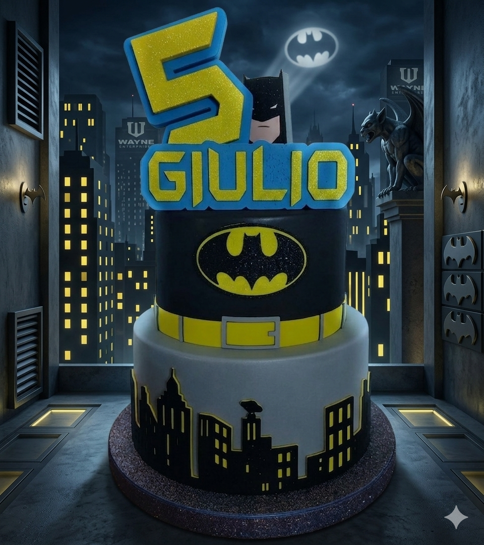 Torta Compleanno Batman per bambini scenografica